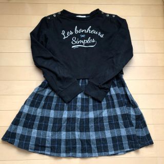 ポンポネット(pom ponette)のポンポネット   裏起毛　ワンピース　160(ワンピース)