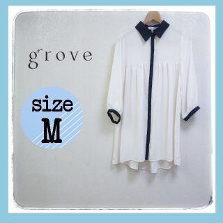 グローブ(grove)の⚫grove ロングブラウス Msize(シャツ/ブラウス(長袖/七分))