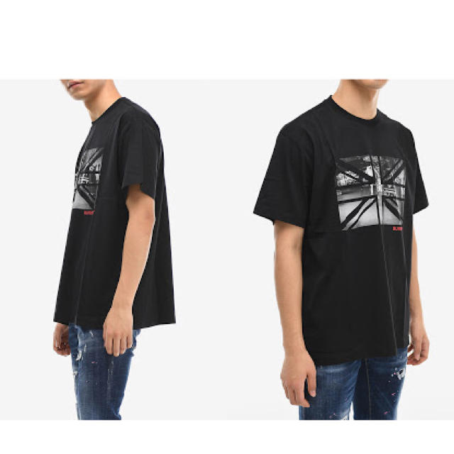 大流行中! BURBERRY - Burberryユニオンジャックフォトコットンtシャツ Sサイズ Tシャツ+カットソー(半袖+袖なし)