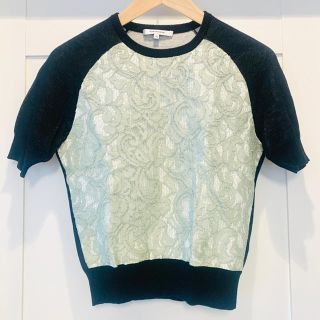 カルヴェン(CARVEN)のCARVEN 半袖レースニット (ニット/セーター)