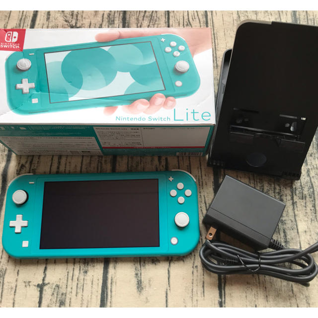 Nintendo Switch lite ターコイズ 折りたたみプレイスタンド付 - 携帯 ...