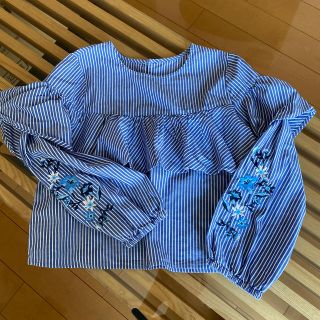 ザラキッズ(ZARA KIDS)のLind say 140ナルミヤ　ストライプ (ブラウス)