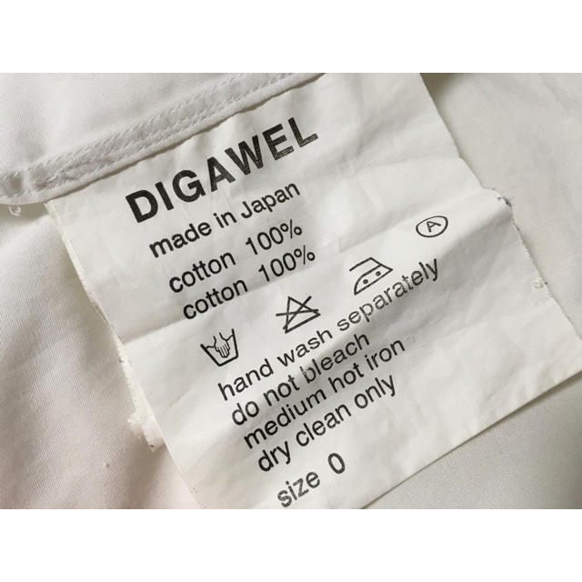 DIGAWEL(ディガウェル)のDIGAWEL STANDARD SHIRT 1 スタンダードシャツ1 サイズ0 メンズのトップス(シャツ)の商品写真