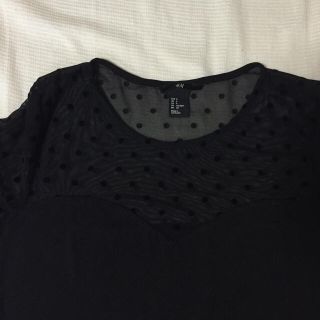 エイチアンドエム(H&M)のH&M フロッキーシースルートップス(カットソー(長袖/七分))