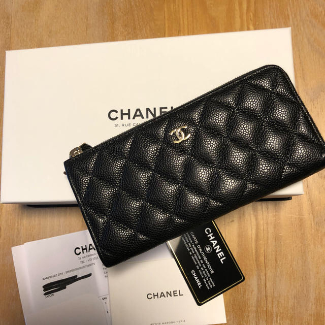 CHANEL キャビアスキンマトラッセ長財布 最終お値下げ ...