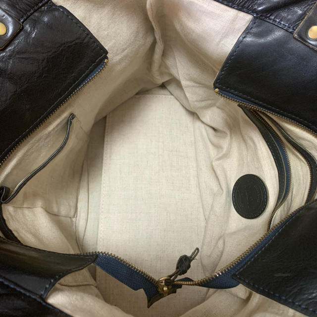 IL BISONTE(イルビゾンテ)のSLOW トートバッグ　rubono 別注カラーネイビー　ユニセックス メンズのバッグ(トートバッグ)の商品写真