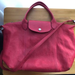 ロンシャン(LONGCHAMP)のロンシャンショルダーレザーバッグ (トートバッグ)