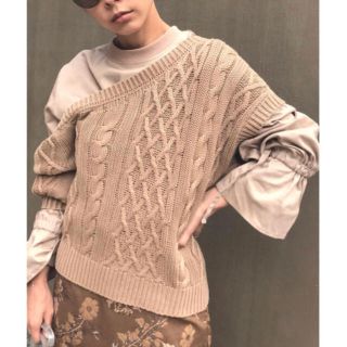 アメリヴィンテージ(Ameri VINTAGE)のAmeri VINTAGE◆LAYERED CABLE KNIT(ニット/セーター)