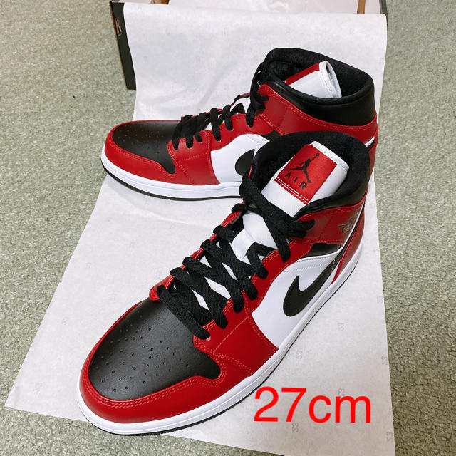 Nike Air Jordan 1 Mid Chicago Black Toeスニーカー