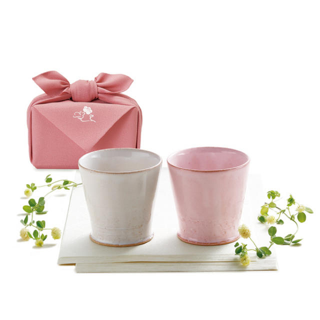 萩焼　うす桜　マルチカップペア インテリア/住まい/日用品のキッチン/食器(食器)の商品写真