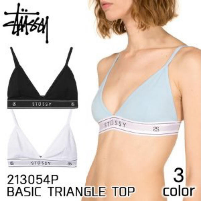 STUSSY(ステューシー)のstussy 213054P ブラトップ  黒 未使用 レディースの下着/アンダーウェア(ブラ)の商品写真