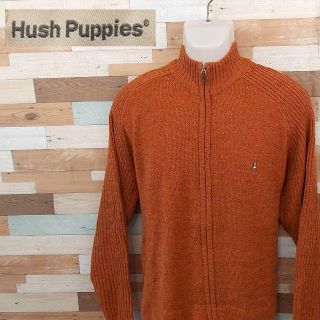 ハッシュパピー(Hush Puppies)の【Hush Puppies】 美品 ハッシュパピー オレンジ長袖ニット 毛 3L(ニット/セーター)