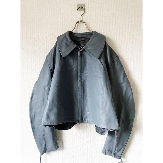 Maison Martin Margiela(マルタンマルジェラ)の超希少 vintage ドイツ軍 軍モノ サブマリン グレー レザージャケット メンズのジャケット/アウター(レザージャケット)の商品写真