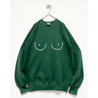 コムデギャルソン(COMME des GARCONS)のvintage usa製 グリーン アート プリント スウェット トレーナー(スウェット)