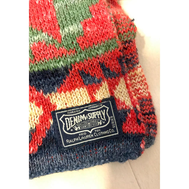 Denim & Supply Ralph Lauren(デニムアンドサプライラルフローレン)の【中古美品】デニム ＆サプライ　ラルフローレン　ネィティブ柄　マフラー綿　素材 メンズのファッション小物(マフラー)の商品写真