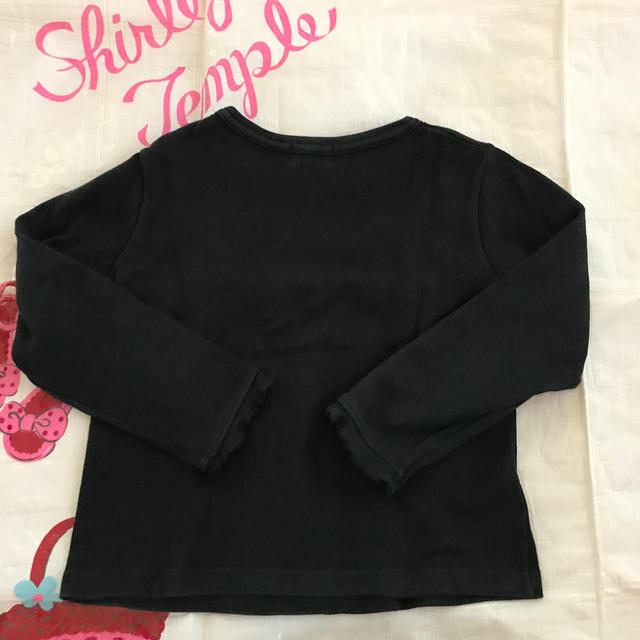 Shirley Temple(シャーリーテンプル)のシャーリーテンプル　Tシャツ　黒　110 ト音記号　音符　ハート キッズ/ベビー/マタニティのキッズ服女の子用(90cm~)(Tシャツ/カットソー)の商品写真