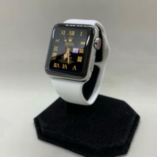 アップルウォッチ(Apple Watch)の【良品・送料込み】アップルウォッチ3 セルラー ステンレス 38mm シルバー(腕時計(デジタル))