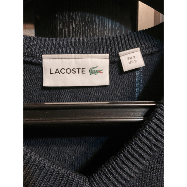 LACOSTE(ラコステ)の美品ラコステ LACOSTEニット3セーター紺色ネイビー1212春モデル メンズのトップス(ニット/セーター)の商品写真