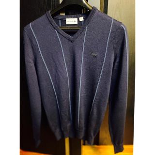 ラコステ(LACOSTE)の美品ラコステ LACOSTEニット3セーター紺色ネイビー1212春モデル(ニット/セーター)