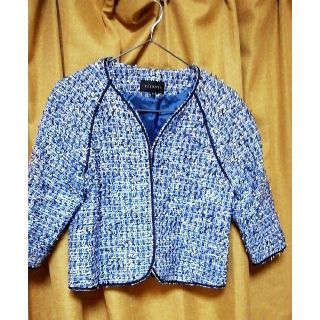 タルボット(TALBOTS)の【美品】タルボット　ツイードジャケット　【ショート丈】(ノーカラージャケット)