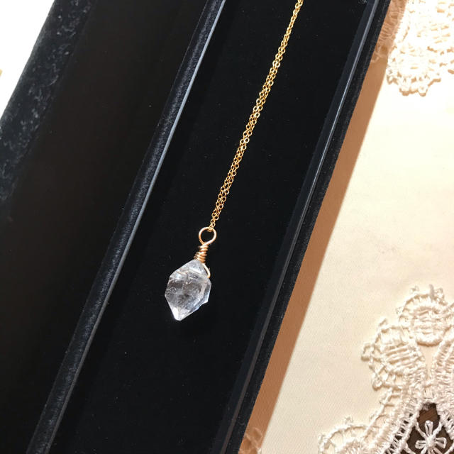 TOMORROWLAND(トゥモローランド)の1169 極大粒ハーキマーダイヤモンドの14kgfネックレス ハンドメイドのアクセサリー(ネックレス)の商品写真