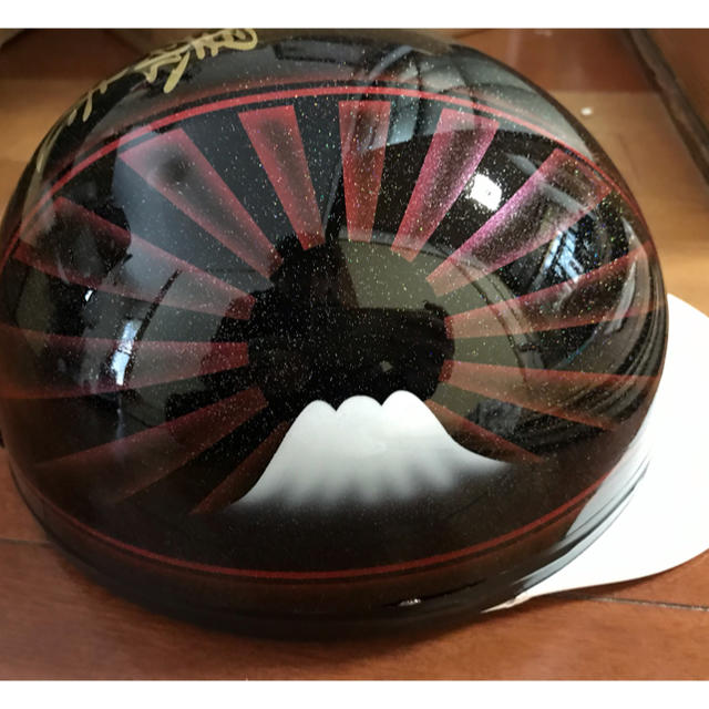 7色ラメ 暴走天使 富士日章 コルク半 ヘルメットの通販 by 7色ラメ 暴走天使 富士日章 コルク半 ヘルメットの通販 by