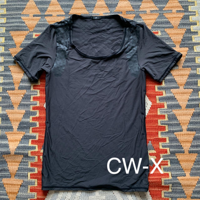 CW-X(シーダブリューエックス)の美品☆CWX半袖トレーニングウェア　MレディースBLACK ワコール レディースのトップス(Tシャツ(半袖/袖なし))の商品写真