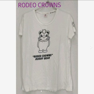 ロデオクラウンズ(RODEO CROWNS)のRODEO CROWNS　状態良好　白T　プリント　ユニセックス　くま…？(Tシャツ(半袖/袖なし))