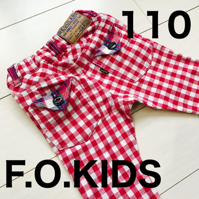 F.O.KIDS(エフオーキッズ)のガールズ　チェックパンツ　F.O.KIDS キッズ/ベビー/マタニティのキッズ服女の子用(90cm~)(パンツ/スパッツ)の商品写真