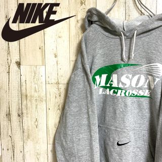 ナイキ(NIKE)の【メキシコ製】ナイキ☆ワンポイントロゴ刺繍 プルオーバー パーカー ラクロス(パーカー)