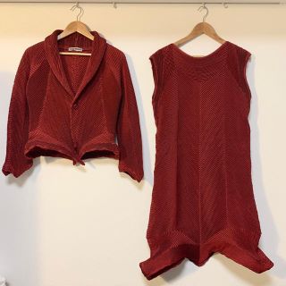 イッセイミヤケ(ISSEY MIYAKE)のISSEY MIYAKE イッセイミヤケ　セットアップ　ジャケット　ワンピース(セット/コーデ)