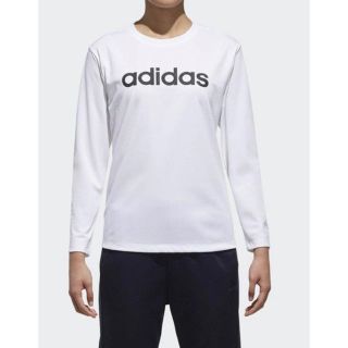 アディダス(adidas)のアディダス　長袖Tシャツ　ロンT レディース  ホワイト　白　L 新品　未使用(Tシャツ(長袖/七分))