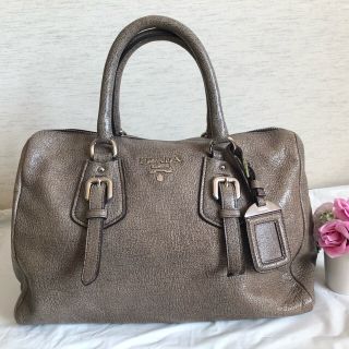 プラダ(PRADA)の年明け特価　★ PRADA ★プラダ ハンド バッグ ブラウン ボストン レザー(ハンドバッグ)