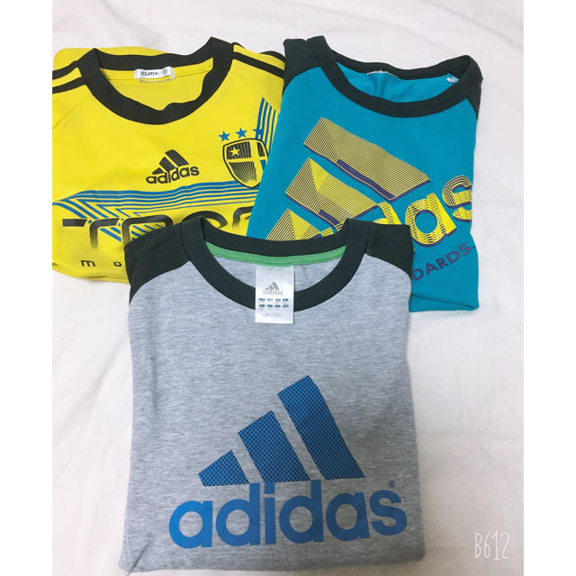 adidas(アディダス)の専用です！アディダス　男の子　長袖Tシャツ　まとめ売り　3枚セット　140センチ キッズ/ベビー/マタニティのキッズ服男の子用(90cm~)(Tシャツ/カットソー)の商品写真