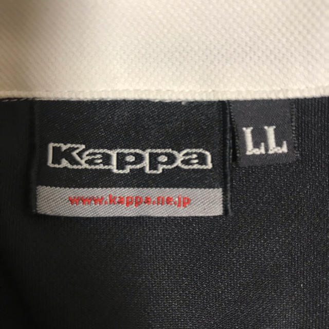 Kappa(カッパ)のkappaカッパ 半袖ポロシャツ 白/黒サイズLL 美品 スポーツ/アウトドアのゴルフ(ウエア)の商品写真