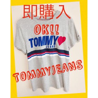 トミーヒルフィガー(TOMMY HILFIGER)の《半額以下1,680円!!》大人気⭐TOMMYJEANS⭐Tシャツ グレー《S》(Tシャツ(半袖/袖なし))