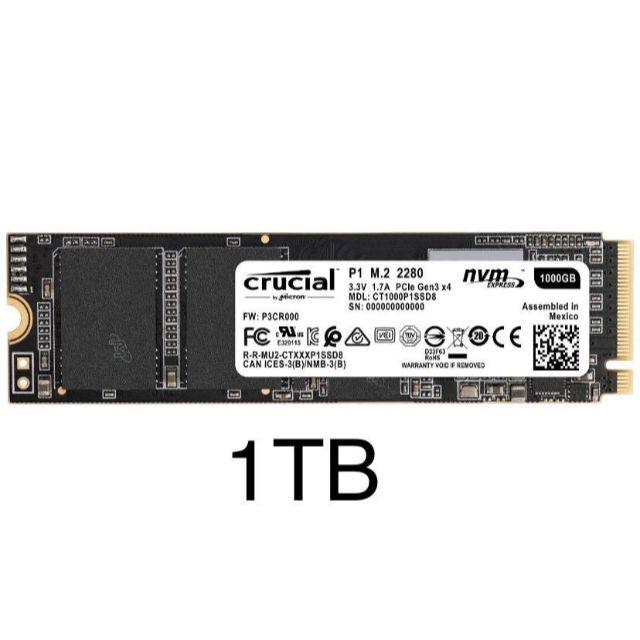 【新品】Crucial 1TB M.2 SSD CT1000P1SSD8JP（4