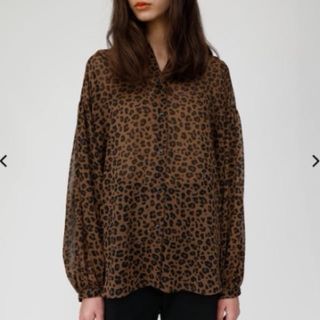 マウジー(moussy)の【moussy】SHEER leopard シャツ(シャツ/ブラウス(長袖/七分))