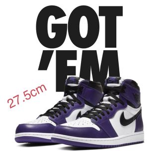 ナイキ(NIKE)のNIKE AJ1 RETRO HIGH OG COURT PURPLE(スニーカー)