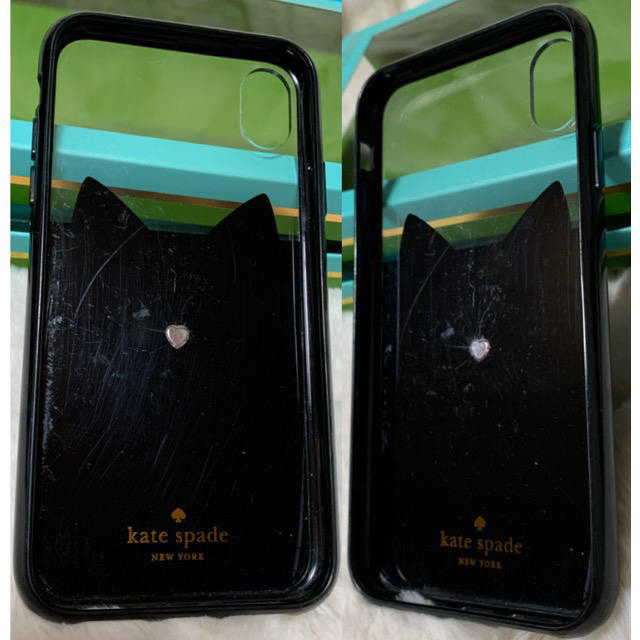kate spade new york(ケイトスペードニューヨーク)のケイトスペード♡ 黒ネコ ラメ アニマル iPhoneXR ハードケース スマホ/家電/カメラのスマホアクセサリー(モバイルケース/カバー)の商品写真