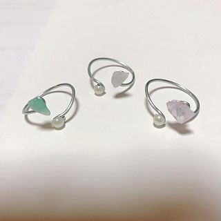 ハンドメイド♡天然石のワイヤーリング(リング)