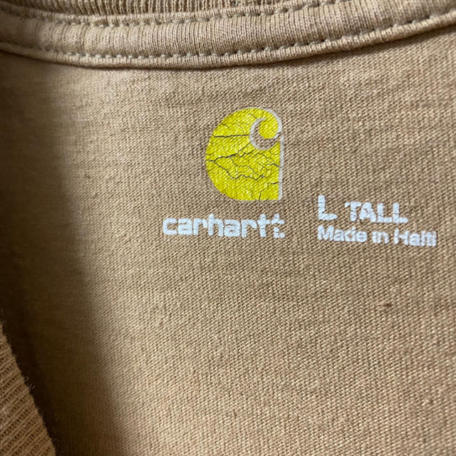 carhartt(カーハート)のCarhartt 人気色　ベージュ　カーハートTシャツ　used メンズのトップス(Tシャツ/カットソー(半袖/袖なし))の商品写真