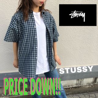 ステューシー(STUSSY)の値下げ‼︎  STUSSY 半袖チェックシャツ Vintage L(シャツ)