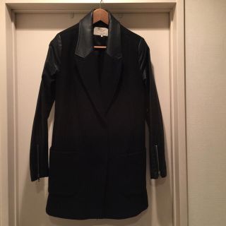 ザラ(ZARA)のZARA レザーコンビ チェスターコート(チェスターコート)