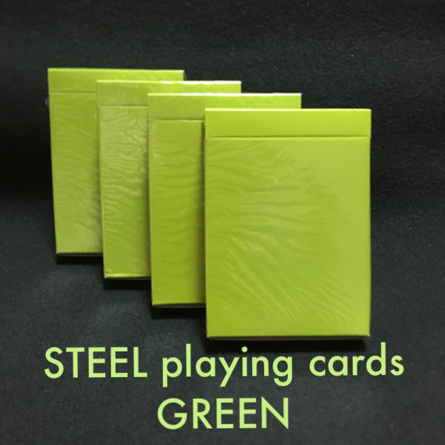 STEEL GREEN DECK 新品未開封 4個set  エンタメ/ホビーのテーブルゲーム/ホビー(トランプ/UNO)の商品写真