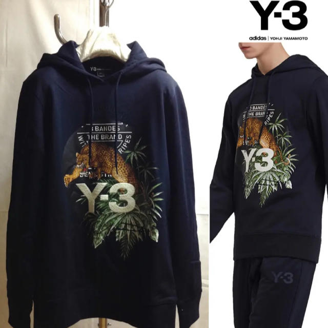 ■XXL■18ss Y-3 adidas■アニマル パーカー■紺■5981XXL