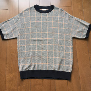 ジーユー(GU)のgu  クルーネック半袖サマーニット　未使用(Tシャツ/カットソー(半袖/袖なし))