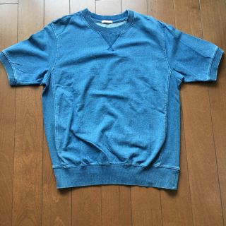 ジーユー(GU)のgu  クルーネック半袖デニム  M 未使用(Tシャツ/カットソー(半袖/袖なし))