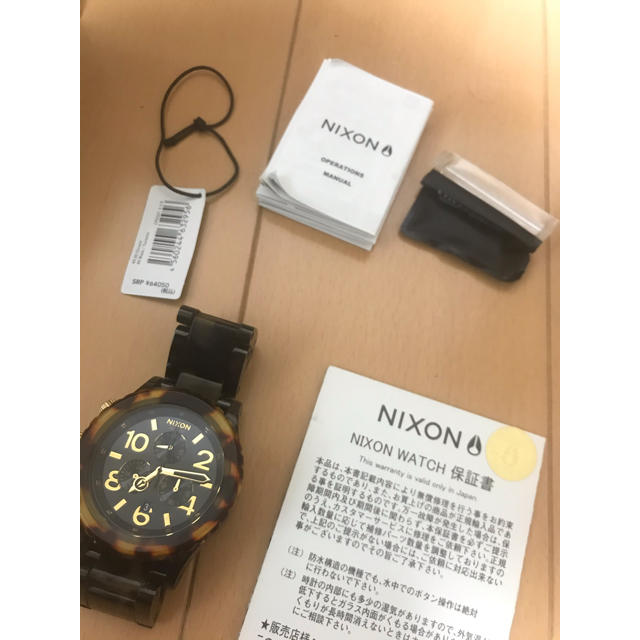 ニクソン　腕時計　べっこう　不動品　美品