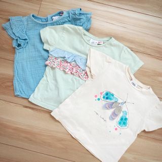 ザラキッズ(ZARA KIDS)のZARA 女の子トップス　3枚セット 86cm(Ｔシャツ)